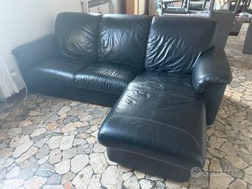 Divano ecopelle nero