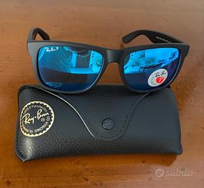 🕶️ Ray-Ban Justin RB4165 Blu – Nuovi e Polarizzati
