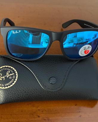 🕶️ Ray-Ban Justin RB4165 Blu – Nuovi e Polarizzati