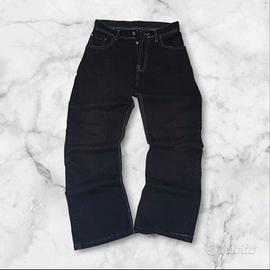 Jeans levi's Neri Wide Leg con Cuciture Bianche a 