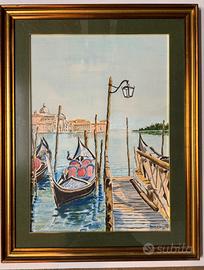Quadro acquerello Antonio Vespasiani 50x70 Venezia