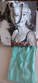 Top Donna Guess Acqua Marina Traforato Tg. M.
