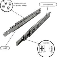 Guide A Sfere Ad Estrazione Totale In Acciaio 45Mm
