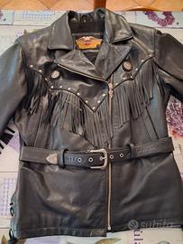 giacca di pelle con frange Harley Davidson