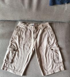 Pantaloncini beige cargo per bambino 10 anni