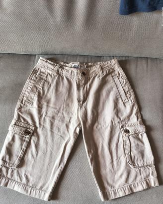 Pantaloncini beige cargo per bambino 10 anni
