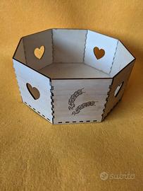 Porta olio/aceto e cestino in compensato