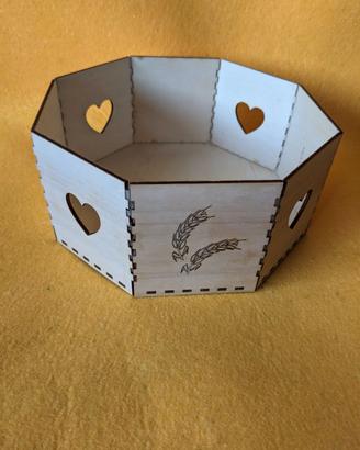 Porta olio/aceto e cestino in compensato