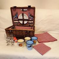 Cestino da picnic per 4 super accessoriato nuovo