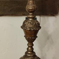 candelabro antico legno