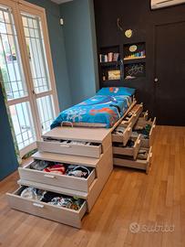 letto- armadio singolo completo di materasso