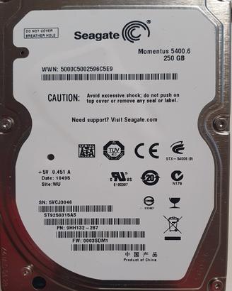 HARD DISK SEAGATE MOMENTUS 5400.6 250GB