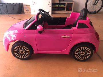Auto/macchina per bambini elettrica fiat500 rosa