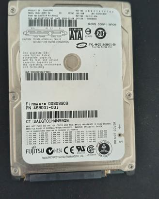 Hard disk meccanico Fujitsu SATA 160 gb