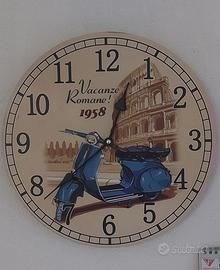 Orologio da parete Vacanze Romane 1958 con Vespa