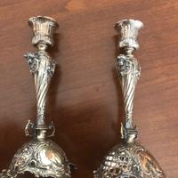 Coppia candelabri antichi argento