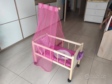 Culletta in legno per bambole