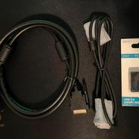 Lotto Cavi VGA e DVI, Hub USB 2.0 4 Porte