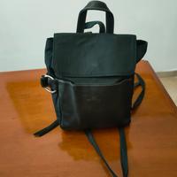 Zainetto vintage in pelle e tela Renato Angi