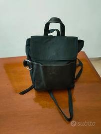 Zainetto vintage in pelle e tela Renato Angi