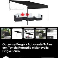 Gazebo pergola tettoia apribile