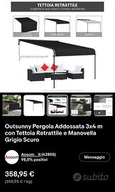 Gazebo pergola tettoia apribile