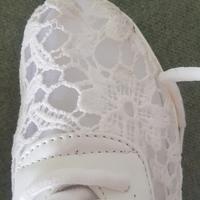 scarpe zeppa alte estive bianche