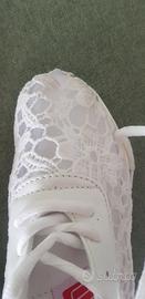 scarpe zeppa alte estive bianche