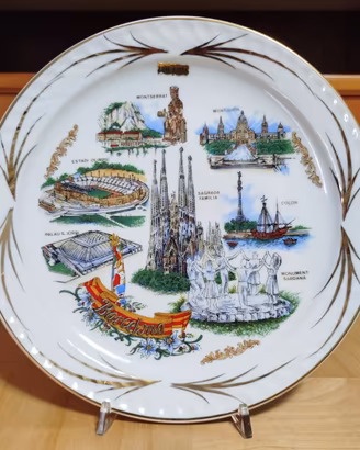 Piatto souvenir di Barcellona