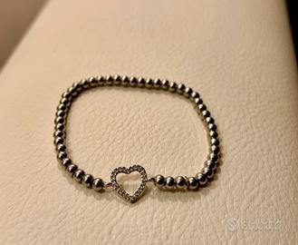 Braccialetto con perline in acciaio