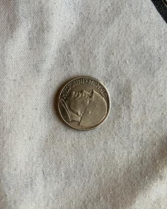 Moneta da 20 lire Mussolini, datata 1928.