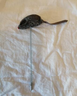 Gioco per gatti con topolino e molla