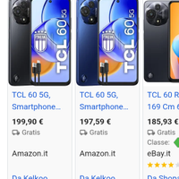Baratto tcl 60 5g nuovo