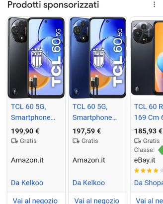 Baratto tcl 60 5g nuovo