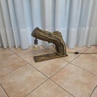 lampada in legno artigianale 