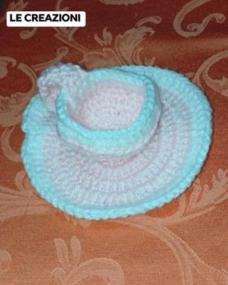 Tazzine fatte a uncinetto di vari colori a scelta