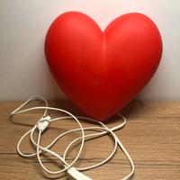 N.2 LAMPADA/ APPLIQUE DA PARETE CUORE ROSSO