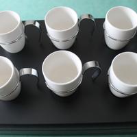 Set da 6 tazzine caffe con vassoio EVVIVA