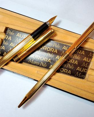 Aurora Marco Polo Set scrittura placcato oro 