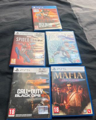 3 giochi Ps5 e 1 gioco ps4 in buone condizioni