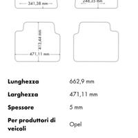 Kit tappetini Tappetini auto Opel NOV  (2017-2020)