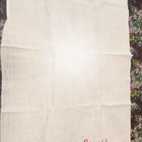 Antico Asciugamano 100% lino  con pizzo e trina a 