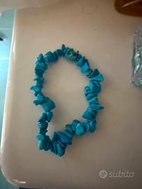 Bracciale in turchese burattato