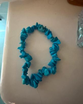 Bracciale in turchese burattato