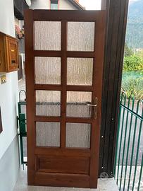 Porta bi-marrone  con vetri all’inglese