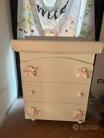 Mobiletto Erbesi con fasciatoio e bagnetto