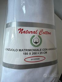 Lenzuolo matrimoniale con angoli 180x200