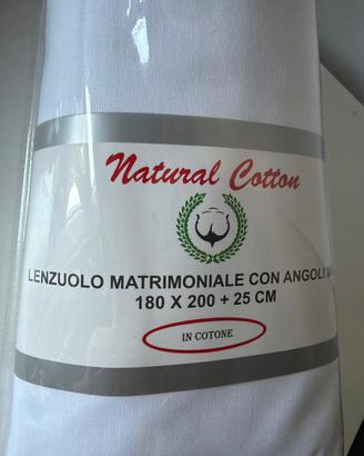 Lenzuolo matrimoniale con angoli 180x200