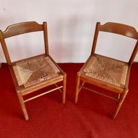 Sedie di legno impagliate