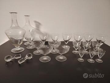 bicchieri in cristallo vintage 